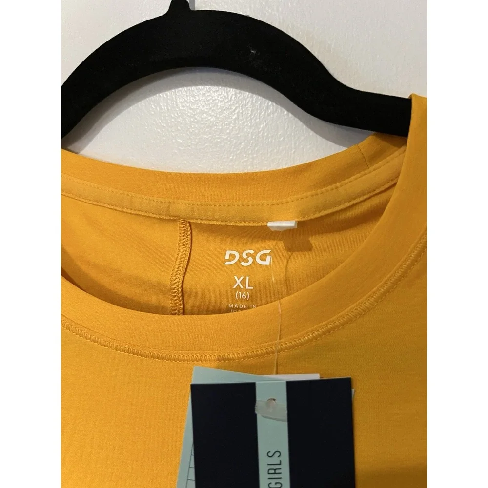 NWT DSG Girls XL (16) Movement Tee University Gold Heather Short‎ Sleeve Shirt